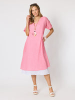 Capri Coast Dress - Raspberry