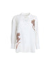 Rosa Floral Print Sheer Shirt - White Mocha