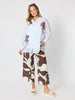Rosa Floral Print Sheer Shirt - White Mocha