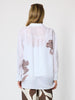 Rosa Floral Print Sheer Shirt - White Mocha