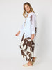 Rosa Floral Print Sheer Shirt - White Mocha