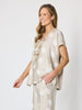 Riviera Spot Print Top - Natural/White