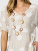 Riviera Spot Print Dress - Natural/White