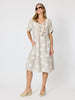 Riviera Spot Print Dress - Natural/White