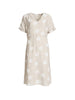 Riviera Spot Print Dress - Natural/White