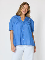 Acacia Cotton Shirt - Azure