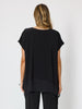 Traveller Angle Hem Top - Black