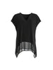 Traveller Angle Hem Top - Black