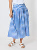 Amalfi Gingham Check Skirt - Azure White