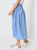 Amalfi Gingham Check Skirt - Azure White