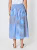 Amalfi Gingham Check Skirt - Azure White