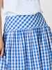 Amalfi Gingham Check Skirt - Azure White