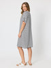 Coffee Days Stripe T-shirt Dress - Navy/White