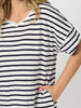 Coffee Days Stripe T-shirt Dress - Navy/White