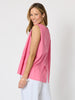 Lagoon Floral Palm Embroidered Cami - Raspberry
