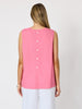 Lagoon Floral Palm Embroidered Cami - Raspberry