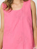 Lagoon Floral Palm Embroidered Cami - Raspberry