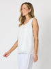 Lagoon Floral Palm Embroidered Cami - Ivory
