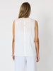 Lagoon Floral Palm Embroidered Cami - Ivory