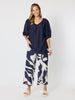Bay Leaf Wide Leg Pant  - Navy Multi