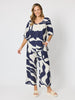 Bay Leaf Wide Leg Pant  - Navy Multi