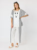 Sevilla Stripe Top - White/Black