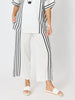 Sevilla Stripe Print Pant - White Black