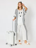 Sevilla Stripe Print Pant - White Black