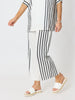 Sevilla Stripe Print Pant - White Black