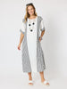 Sevilla Stripe Print Dress - White Black