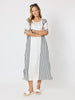 Sevilla Stripe Print Dress - White Black