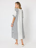 Sevilla Stripe Print Dress - White Black