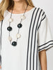 Sevilla Stripe Print Dress - White Black