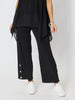 Traveller Button Hem Pant - Black