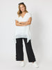 Traveller Button Hem Pant - Black