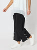 Traveller Button Hem Pant - Black