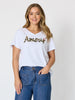 Amour Animal Print Tee - White