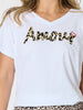 Amour Animal Print Tee - White