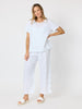 Silver Jewel Print Top - White/Silver