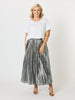 Shimmer Pleated Skirt - Silver