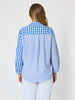 Cove Embroidered Gingham Shirt - Azure White