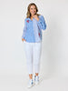 Cove Embroidered Gingham Shirt - Azure White
