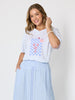 Laguna Cafe Print Cotton Tee - White