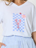 Laguna Cafe Print Cotton Tee - White