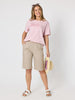 Santorini Cotton Pull On Shorts - Natural
