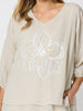 Camellia Floral Print Top - Natural