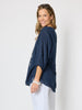 Camellia Floral Print Top - Navy