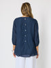 Camellia Floral Print Top - Navy