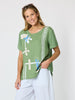 Bay Leaf Print Top - Fern Multi