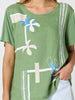 Bay Leaf Print Top - Fern Multi